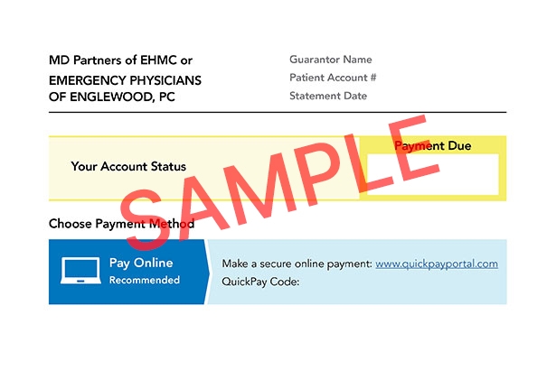 Englewood Health Physician Network sample bill