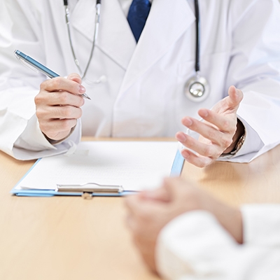 Hands of male doctor