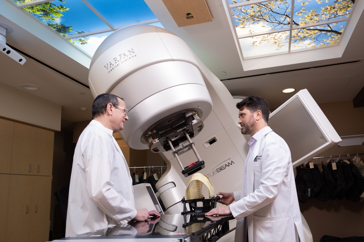 Two doctors with truebeam machine